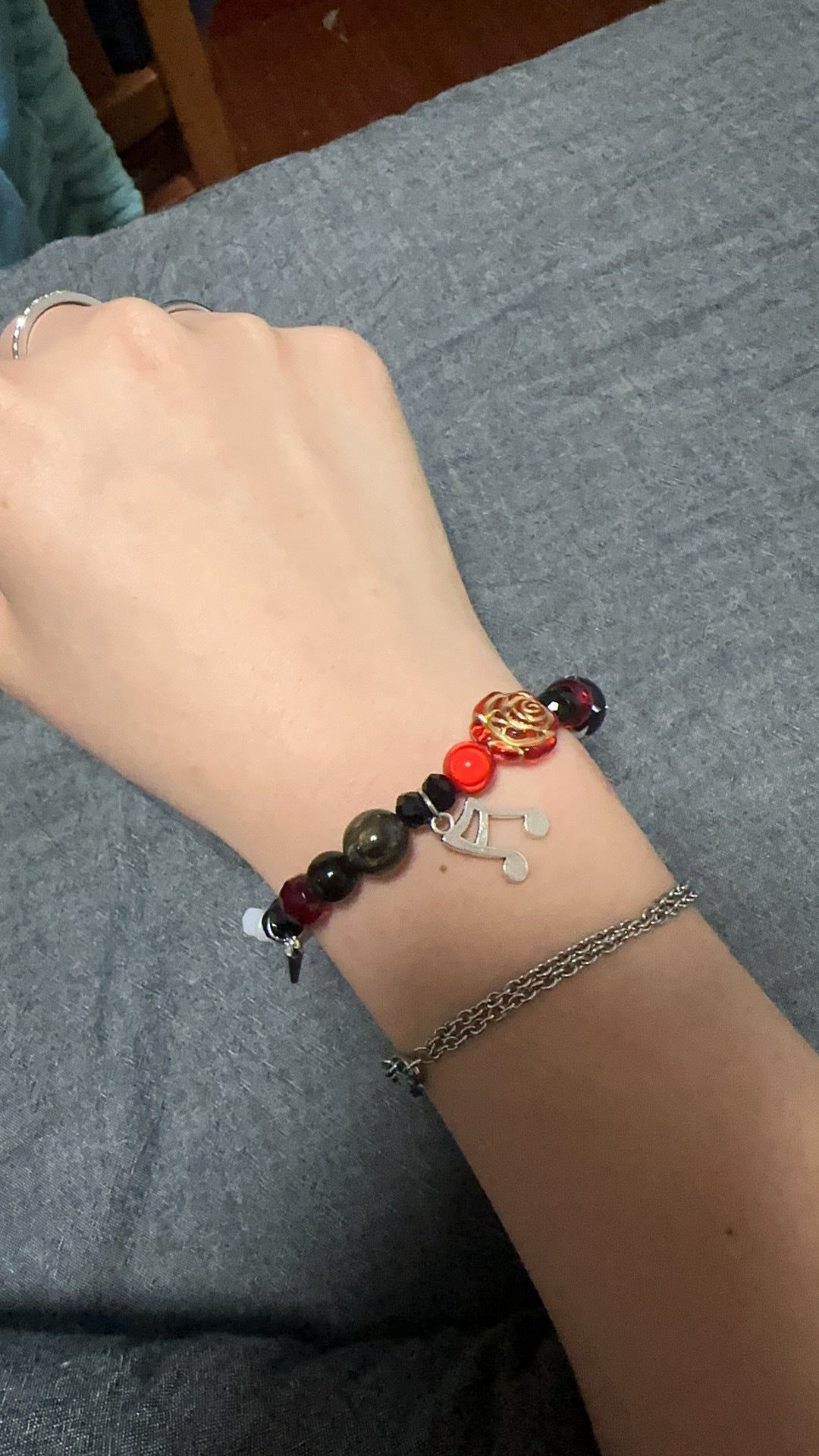 NANA" Anime Punk Style Chain Bracelet - Osaki NANA Inspired Beaded Handmade Accessory