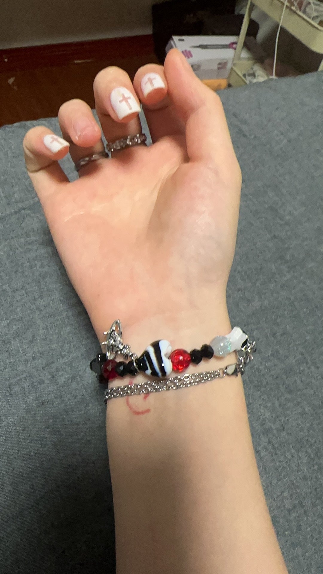 NANA" Anime Punk Style Chain Bracelet - Osaki NANA Inspired Beaded Handmade Accessory