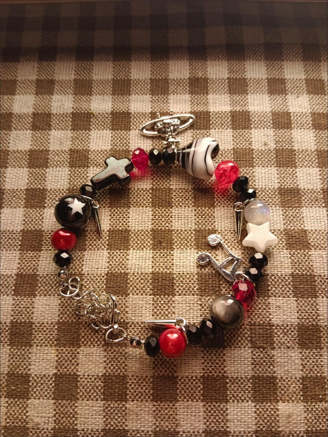 NANA" Anime Punk Style Chain Bracelet - Osaki NANA Inspired Beaded Handmade Accessory