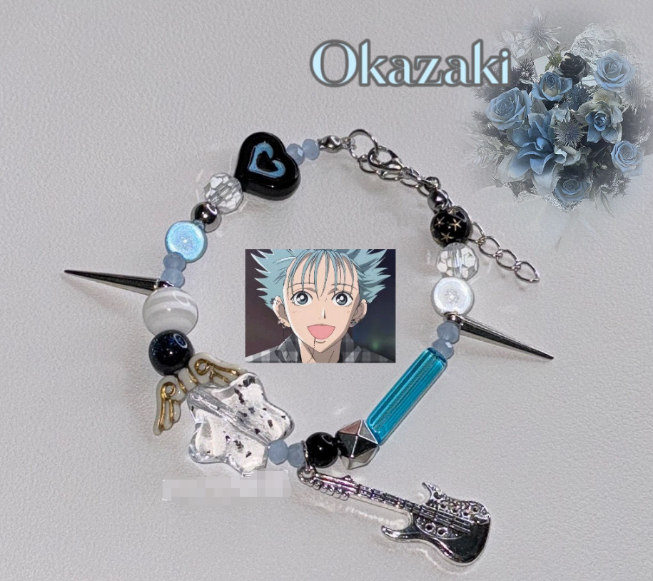 Yusoa Original Okazaki Shouichi Inspired Bracelet - NANA Anime Punk Style Custom Unisex Fashion Accessory