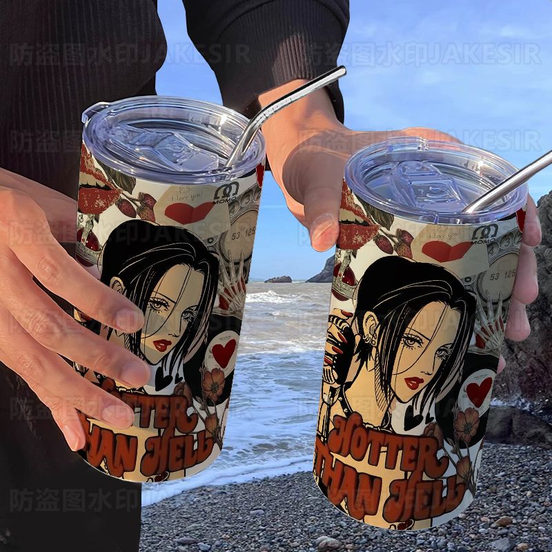 NANA Osaki Ins-Famous Tumbler with Straw - Stylish Thermal Travel Mug for Coffee & Drinks