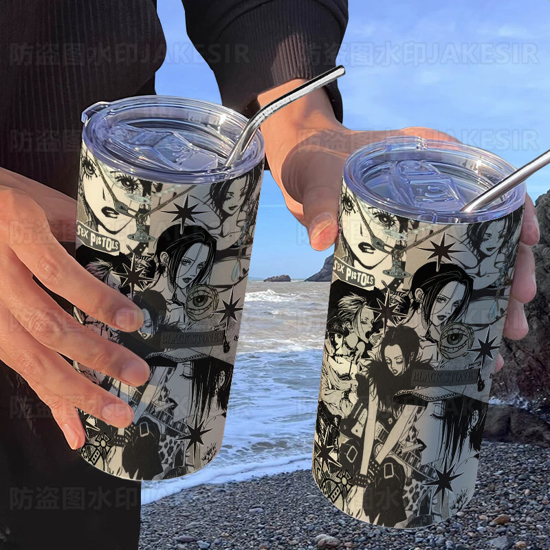 NANA Osaki Ins-Famous Tumbler with Straw - Stylish Thermal Travel Mug for Coffee & Drinks