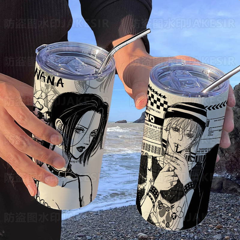 NANA Osaki Ins-Famous Tumbler with Straw - Stylish Thermal Travel Mug for Coffee & Drinks