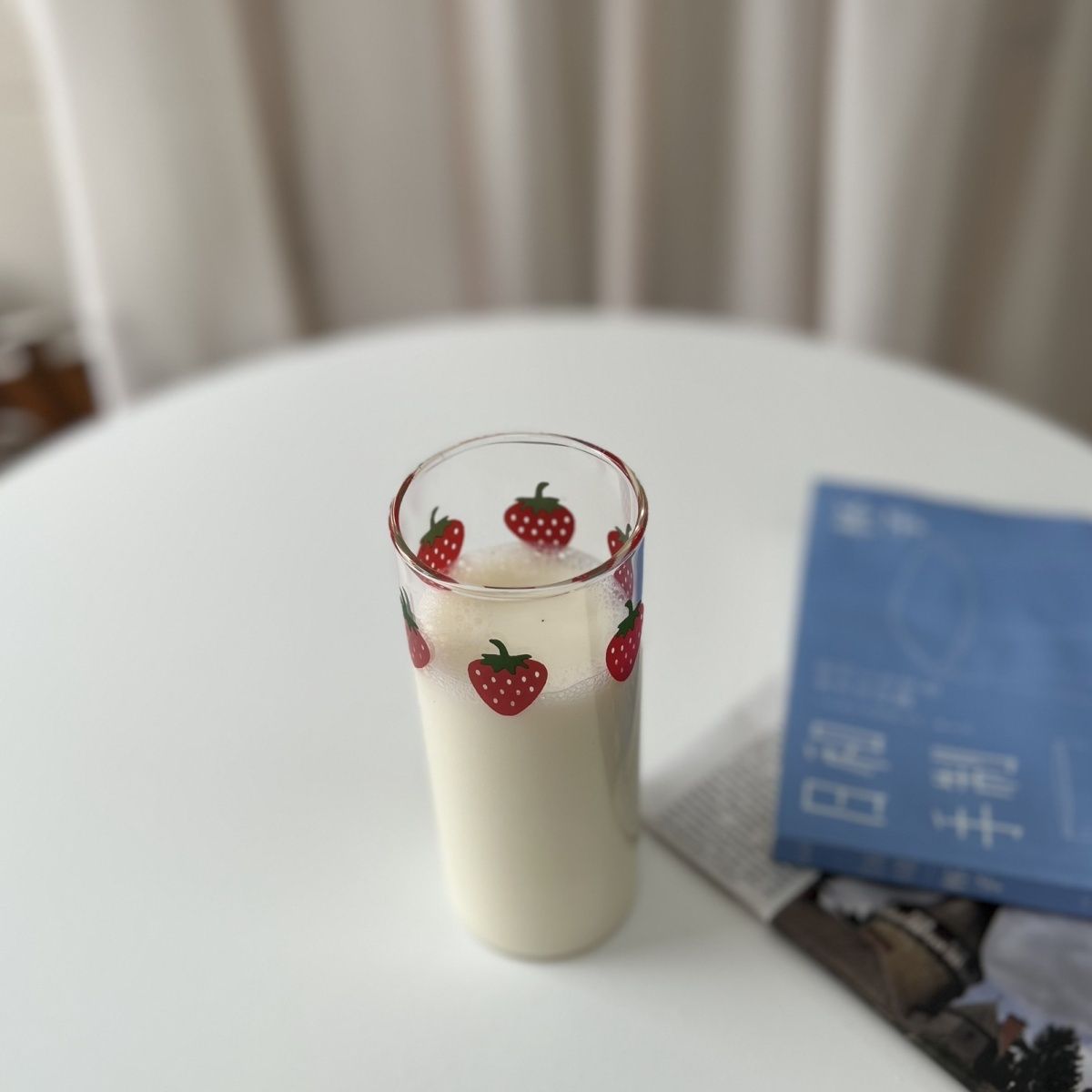 Nana Girl original Strawberry Glass Cup - Anime Same Style Heat-Resistant Cute Popular Water Cup, Milk Cup, Cold Drink Cup