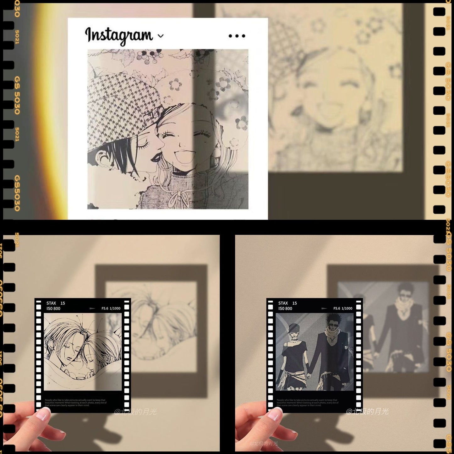 NANA: The Other Self in the World - Merchandise including Nana Osaki, Shin Okazaki, Ai Yazawa - Transparent Film Polaroid