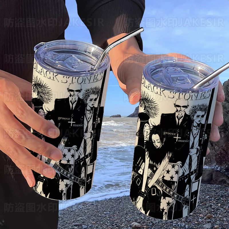 NANA Osaki Ins-Famous Tumbler with Straw - Stylish Thermal Travel Mug for Coffee & Drinks