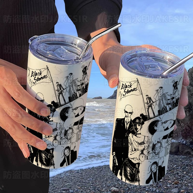 NANA Osaki Ins-Famous Tumbler with Straw - Stylish Thermal Travel Mug for Coffee & Drinks