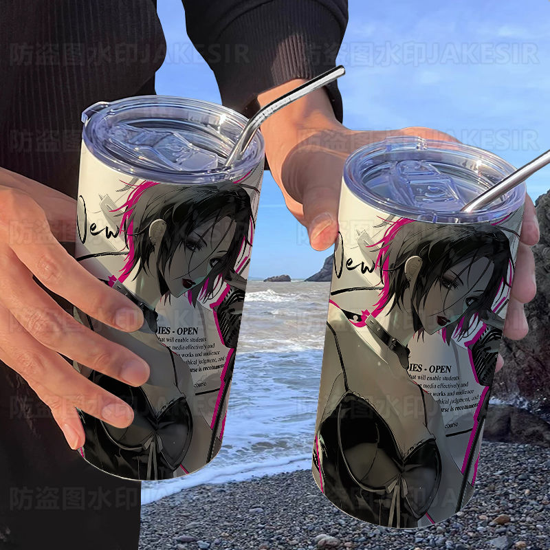 NANA Osaki Ins-Famous Tumbler with Straw - Stylish Thermal Travel Mug for Coffee & Drinks